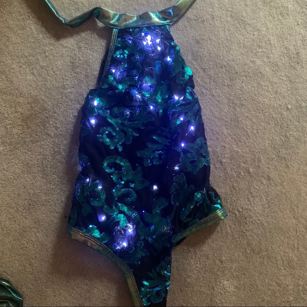 J valentine LED halter rave bodysuit